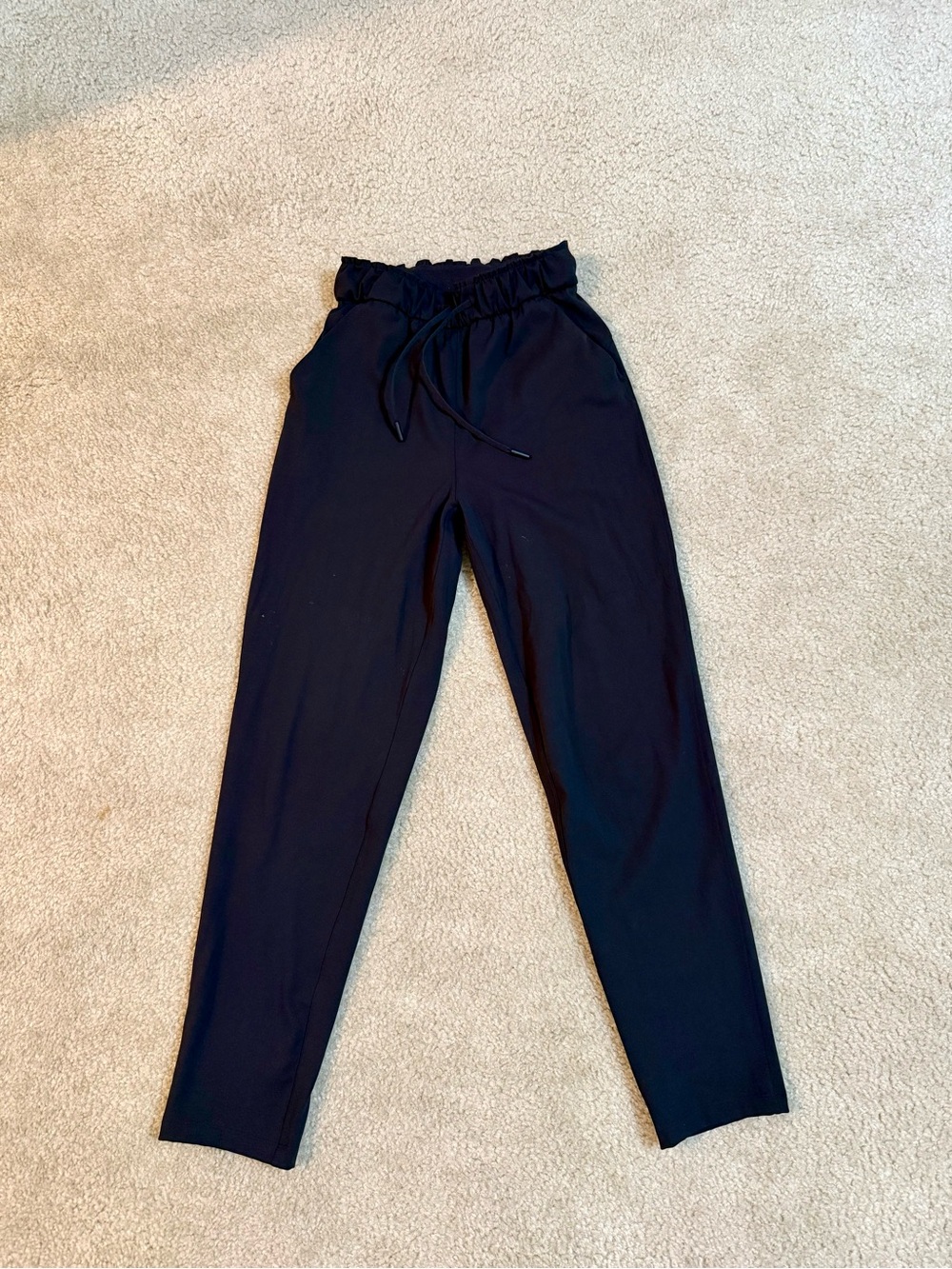 Lululemon athletica On the Fly Black Drawstring Waist Leggings